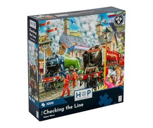 The House of Puzzles Checking the Line, 1000 Piece Jigsaw | Artist Illustrated, Scenic Landscape, Deluxe Puzzle Gift for Adults