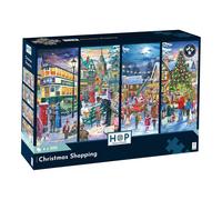 The House of Puzzles Christmas Shopping 4 x 500 Piece Jigsaw Puzzle Multipack