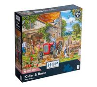 The House of Puzzles Cider & Rosie, Big 500 Piece Jigsaw | Extra Large Pieces, Artist Illustrated, Scenic Landscape, Deluxe Puzzle Gift for Adults