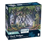 The House of Puzzles | Dark Hedges 500 Piece Jigsaw Puzzle | Nighttime Theme | Artwork by Keith Stapleton | Sustainably Made FSC Certified Board | 13 x 19 in