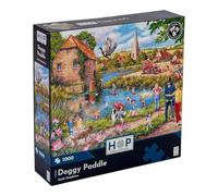 The House of Puzzles – Jigsaw Puzzle – Doggy Paddle – 1000 Piece, Artist-Illustrated Landscape