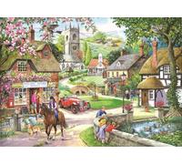 The House of Puzzles Feeding The Ducks - 1000 Piece Jigsaw Puzzle