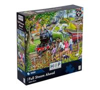 The House of Puzzles - Full Steam Ahead Jigsaw - 1000 Piece Jigsaws For Adults, Artist Illustrated, Scenic Landscape, Deluxe Puzzle Gifts