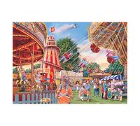 The House of Puzzles Fun at the Fair 1000 Piece Puzzle | Fairground Theme Jigsaw with Carnival Games & Amusement Rides | Artist Illustrated Jigsaws for Adults & Kids | Gifts for Family & Friends