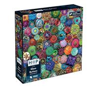 The House of Puzzles Glass Buttons 1000 Piece Puzzle | Jigsaw for Adults with Rainbow Button Details | Challenging Jigsaws with Art by Aimee Stewart | Impossible Challenge & Gifts for Adult Puzzlers