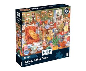 The House of Puzzles Going Going Gone 1000 Piece Puzzle | Vintage Auction Themed Jigsaw with Antique Shop Details | Artist Illustrated Jigsaws for Adults & Kids | Fun & Unique Gifts for Puzzling Fans