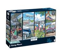 The House of Puzzles Going Places, 4 x 500 Piece Jigsaw Pack