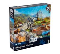 The House of Puzzles - Highland Morning Jigsaw - 1000 Piece Jigsaws For Adults, Artist Illustrated, Scenic Landscape, Deluxe Puzzle Gifts