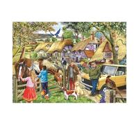 The House of Puzzles - Horses & Hounds Jigsaw - Big 500 Piece Jigsaws For Adults, Extra Large Pieces, Artist Illustrated, Scenic Landscape, Deluxe Puzzle Gifts