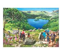 The House of Puzzles Lake View Jigsaw - Big 500 Piece Jigsaws For Adults, Extra Large Pieces, Artist Illustrated, Scenic Landscape, Deluxe Puzzle Gifts