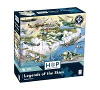 The House of Puzzles Legends of the Skies 500 Piece Puzzle | Plane Jigsaw | Military plane jigsaws with 500 pieces, vehicle puzzle for adults & kids age 3+, fun gifts for history buffs & aviation fans