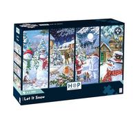 The House of Puzzles Let It Snow, 4 x 500 Piece Jigsaw Multipack