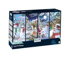 The House of Puzzles Let It Snow, 4 x 500 Piece Jigsaw Multipack