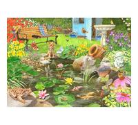 The House of Puzzles - Lily Pond Jigsaw - 1000 Piece Jigsaws For Adults, Artist Illustrated, Scenic Landscape, Deluxe Puzzle Gifts