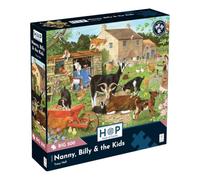 The House of Puzzles Nanny, Billy & the Kids BIG 500 Puzzle | Farm Jigsaw | Country farm jigsaws with extra large pieces, 500 piece goat puzzle board for adults & children age 3+, animal themed gifts