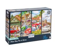 The House of Puzzles Nice Day For A Drive 4 x 500 Piece Jigsaw Puzzle Pack