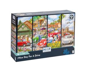 The House of Puzzles Nice Day for a Drive, 4 x 500 Piece Jigsaw Pack