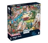 The House of Puzzles Night Owls BIG 500 Jigsaw Puzzle | Barn Owl Jigsaws