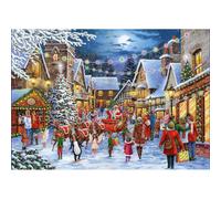The House of Puzzles - No.17 - Christmas Parade Jigsaw - 1000 Piece Jigsaws For Adults, Artist Illustrated, Scenic Landscape, Deluxe Puzzle Gifts