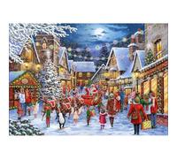 The House of Puzzles - No.17 - Christmas Parade Jigsaw - 1000 Piece Jigsaws For Adults, Artist Illustrated, Scenic Landscape, Deluxe Puzzle Gifts