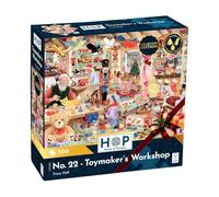 The House of Puzzles | No. 22 Toymaker's Workshop | 500 Piece Jigsaw Puzzle | Christmas Themed Pieces | Sustainably Made FSC Certified Board | Tracy Hall Art