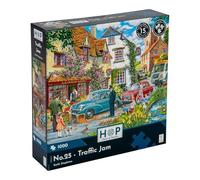 The House of Puzzles - No.25 - Traffic Jam Jigsaw - 1000 Piece Jigsaws For Adults, Artist Illustrated, Scenic Landscape, Deluxe Puzzle Gifts