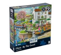The House of Puzzles - No.6 - By The Canal Jigsaw - 1000 Piece Jigsaws For Adults, Artist Illustrated, Scenic Landscape, Deluxe Puzzle Gifts