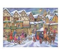 The House of Puzzles - Old Time Shopping Jigsaw - Big 250 Piece Jigsaws For Adults & Kids, Extra Large Pieces, Artist Illustrated, Scenic Landscape, Deluxe Puzzle Gifts