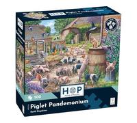 The House of Puzzles Piglet Pandemonium, 500 Piece Jigsaw | Artist Illustrated, Scenic Landscape, Deluxe Puzzle Gift for Adults
