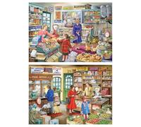 The House of Puzzles Please May I Have Jigsaw Set - 2 x BIG 500 Piece Jigsaws For Adults, Multi Puzzle Pack, Artist Illustrated, Deluxe Puzzle Gifts, Sustainably Made