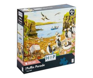 The House of Puzzles Puffin Parade, Big 500 Piece Jigsaw