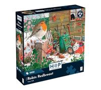 The House of Puzzles - Robin Redbreast Jigsaw - 1000 Piece Jigsaws For Adults, Artist Illustrated, Scenic Landscape, Deluxe Puzzle Gifts