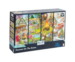 The House of Puzzles Seasons on the Green, 4 x 500 Piece Jigsaw Pack