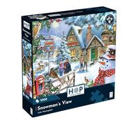 The House of Puzzles - Jigsaw Puzzle - Snowman's View - 1000-piece Illustrated Landscape