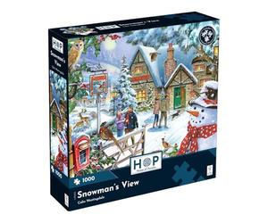 The House of Puzzles Snowman's View, 1000 Piece Jigsaw