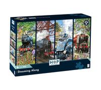 The House of Puzzles Steaming Along 4 x 500 Piece Jigsaw Puzzle Multipack