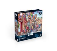 The House of Puzzles Steep Hill 1000 Piece Puzzle | Jigsaw for Adults with Lincoln Landmarks | Artist Illustrated Jigsaws with 1000 Pieces | British City Themed Brain Challenge | Gifts for the Family