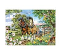The House of Puzzles Strength & Beauty BIG 250 Puzzle | Horse Themed Jigsaw with Extra Large Pieces | Artist Illustrated Jigsaws for Adults & Kids | Unique Gifts for Puzzling Fans | Fun Family Games