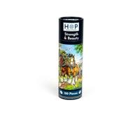 The House of Puzzles Strength & Beauty Puzzle Tube | 150 Piece Mini Jigsaw with Farm & Horse Imagery | Travel Jigsaws for Adults & Kids | Small Gifts & Stocking Fillers | Made with Sustainable Board