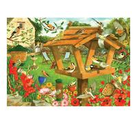 The House of Puzzles Strictly For The Birds Jigsaw - Big 250 Piece Jigsaws For Adults & Kids, Extra Large Pieces, Artist Illustrated, Scenic Landscape, Deluxe Puzzle Gifts