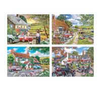 The House of Puzzles Tales From The Tavern Jigsaw Set - 4 x 500 Piece Jigsaws For Adults, Multi Puzzle Pack, Artist Illustrated, Deluxe Puzzle Gifts, Sustainably Made