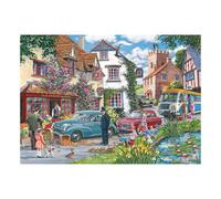 The House of Puzzles Traffic Jam Jigsaw - Big 500 Piece Jigsaws For Adults, Extra Large Pieces, Artist Illustrated, Scenic Landscape, Deluxe Puzzle Gifts