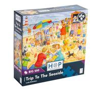 The House of Puzzles - Trip To The Seaside Jigsaw - Big 250 Piece Jigsaws For Adults & Kids, Extra Large Pieces, Artist Illustrated, Scenic Landscape, Deluxe Puzzle Gifts