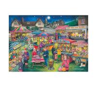 The House of Puzzles Village Fayre Jigsaw - Find The Difference, Big 500 Piece Jigsaws For Adults, Extra Large Pieces, Artist Illustrated, Scenic Landscape, Deluxe Puzzle Gifts