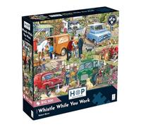 The House of Puzzles Whistle While You Work, Big 500 Piece Jigsaw | Towns & Villages Theme, Artwork by Robert Barry, FSC Certified Board, 19 x 27 Inches, Deluxe Puzzle Gift for Adults