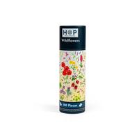 The House of Puzzles Wildflowers Puzzle Tube | 150 Piece Vintage Style Flower Themed Mini Jigsaw | Travel Jigsaws for Adults & Kids | Small Gifts & Novelty Stocking Fillers | Sustainably Made Board