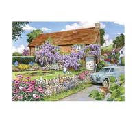 The House of Puzzles - Wisteria Cottage Jigsaw - Big 250 Piece Jigsaws For Adults & Kids, Extra Large Pieces, Artist Illustrated, Scenic Landscape, Deluxe Puzzle Gifts