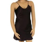 The House of Silk Long satin nightie - size: S-L - colour: black