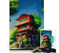 The House On The Corner Jigsaw Puzzles for Teenagers 1000 Piece Raise Memory Leisure Time Clean Edge Lovely Present (38x52cm)