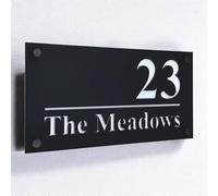 The House Sign Company - Notting Hill House Name Plaques for Outside - Personalised Weatherproof House Number Door Sign for Home